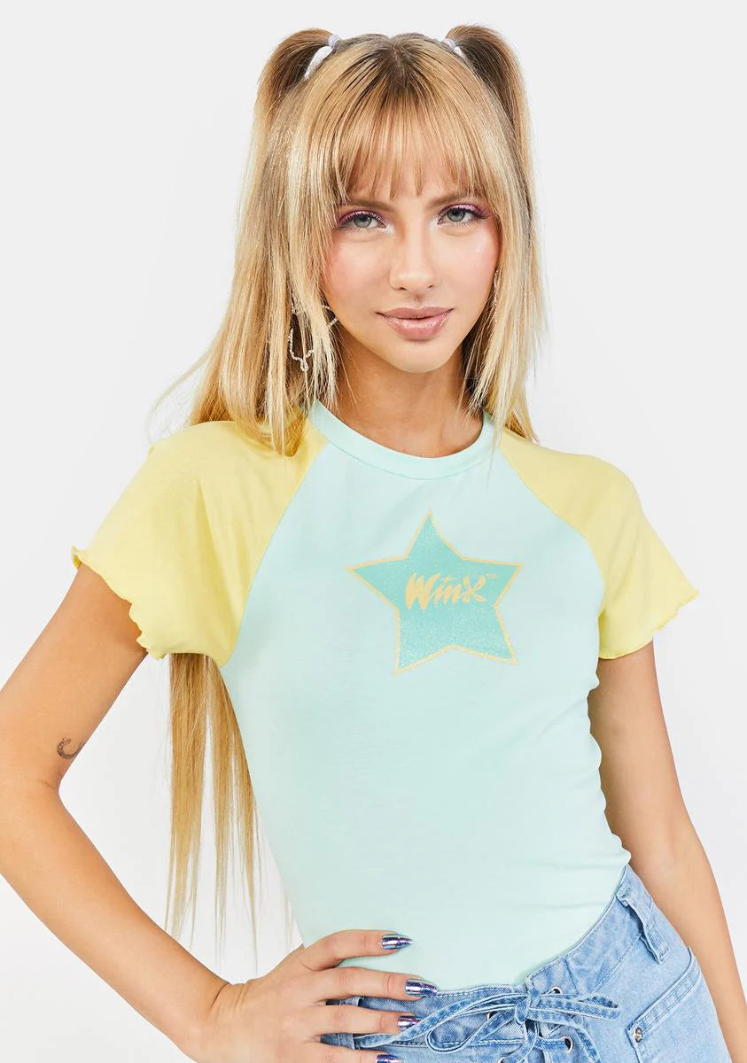 She's Bloomin' Star Raglan Tee