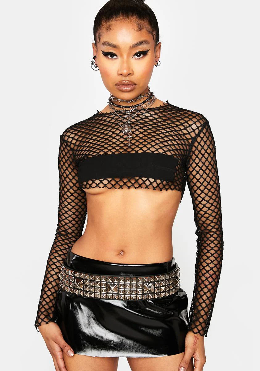 Midnight Ready To Rave Crop Top