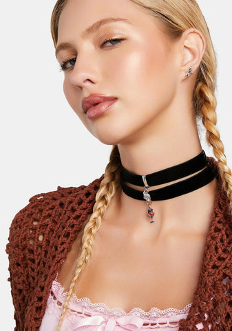 Perfect Pairing Velvet Choker Set
