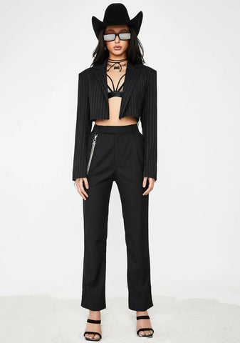 Clout Currency Cropped Blazer