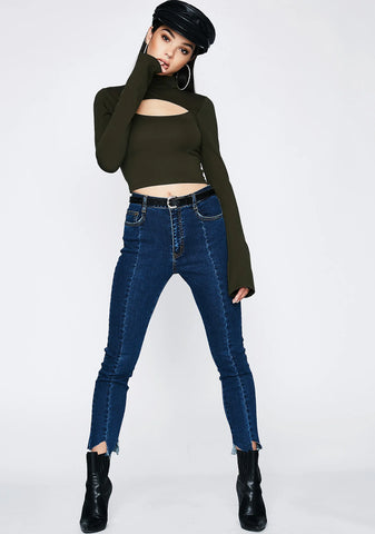 Army Lucky Streak Cut-Out Top