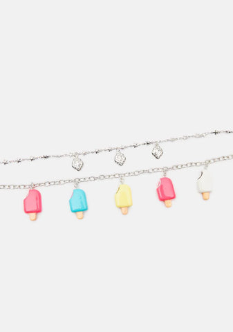 Sweet Freeze Layered Charm Necklace