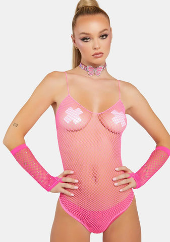 Sweet Leading Lady Fishnet Bodysuit