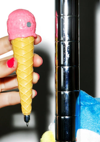 Single Scoop Ice Cream Pen - Yellow