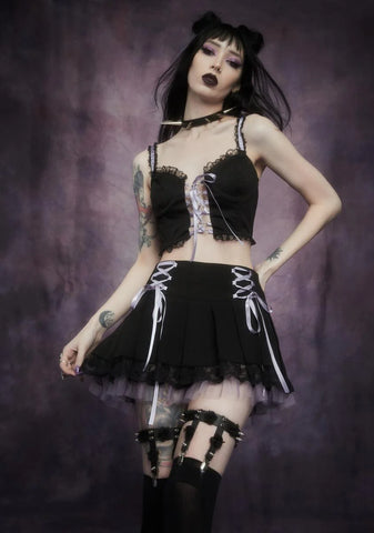 Darkness Deluxe Rose Leg Garter