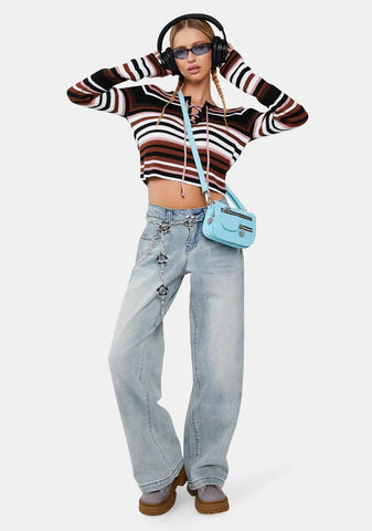 Where To Next Baggy Low Rise Jeans