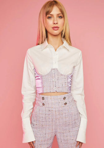 Star Pupil Tweed Underbust Corset