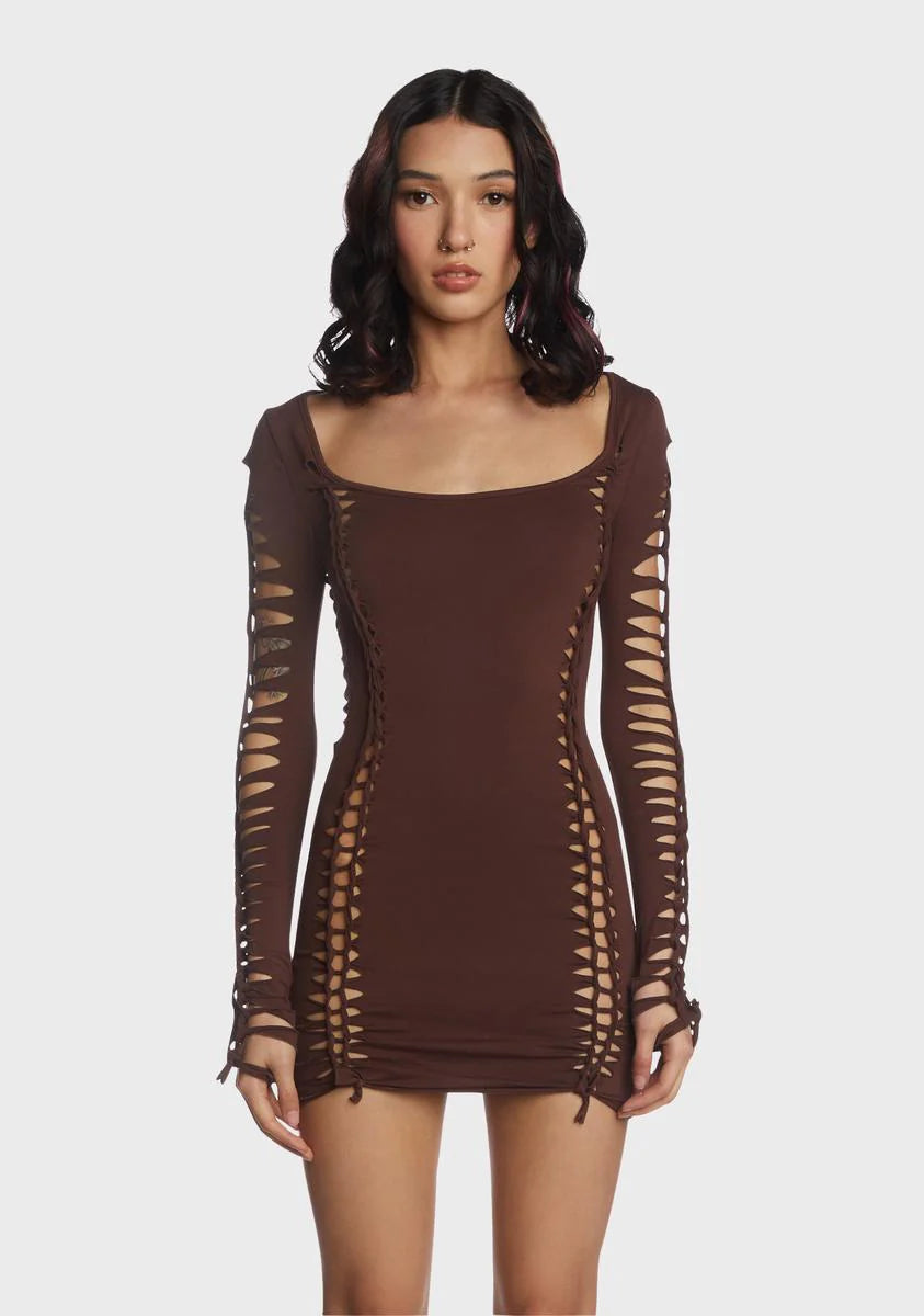 Sepia Alternative Spells Cut-Out Dress