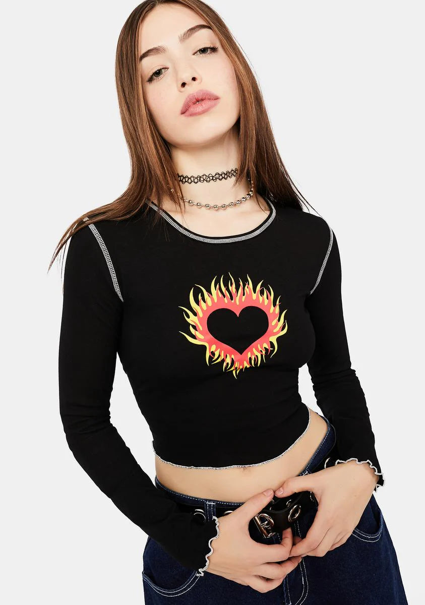 String The Lights Flame Heart Tee