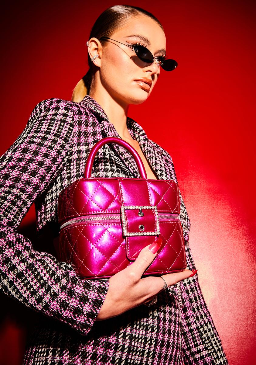 Dream Closet Quilted Patent Box Bag