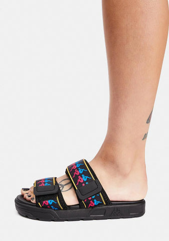 Black Fuchsia 222 Banda Aster Logo Slides