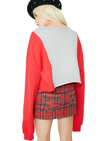 In The Mix Paneled Sweatshirt