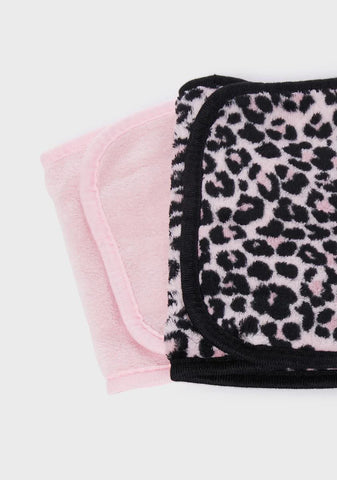 Erase Your Face 2-Pc. Leopard And Blush Makeup Removing Cloths