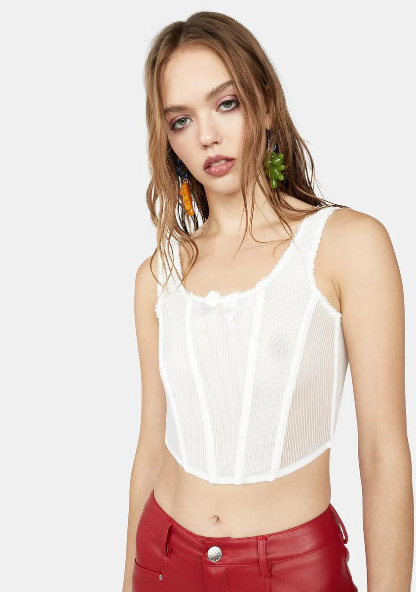 Allured Senses Sheer Bustier Top