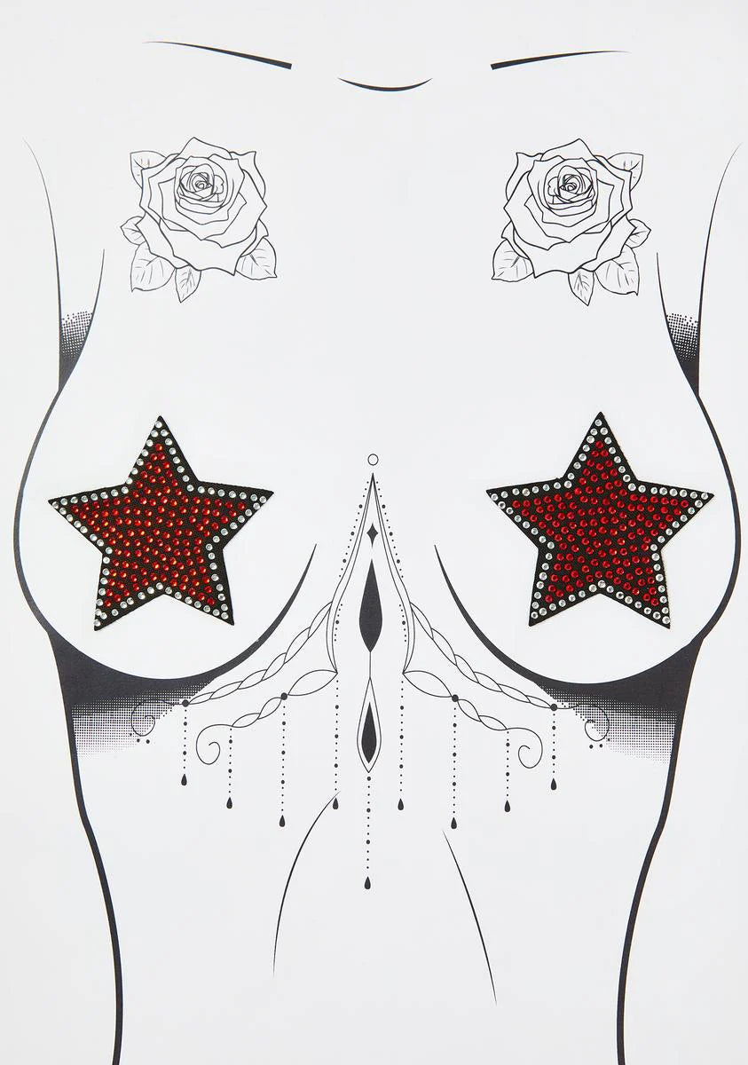 Rhinestone Embellished Star Pasties