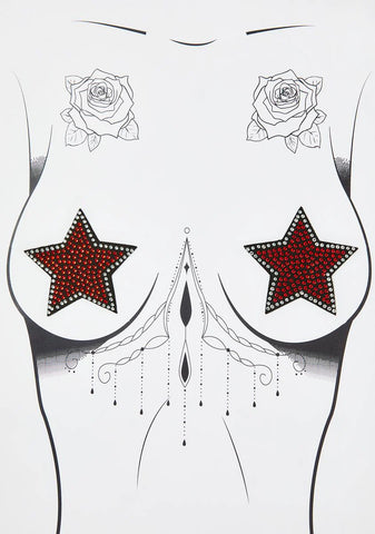 Rhinestone Embellished Star Pasties