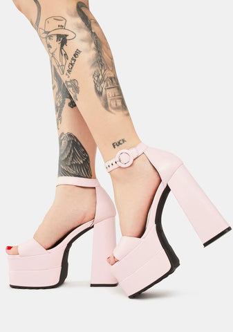 Pink Just Coz Platform Sandals