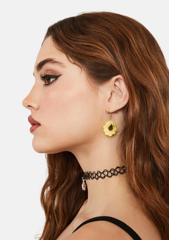 Light Of My Life Crochet Flower Earrings