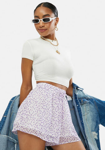 Sunday Times Ditsy High Waist Shorts