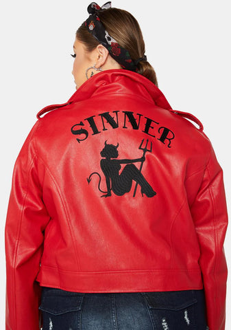 Plus Born Sinner Moto Jacket