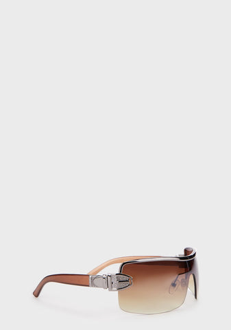 Eye Fair Shield Sunglasses - Brown