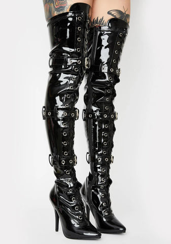 Seduce-3028 Thigh High Boots-Black