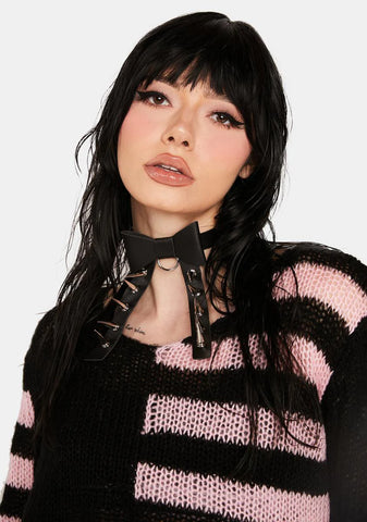 Devilish Reserves Spiked Bow Choker