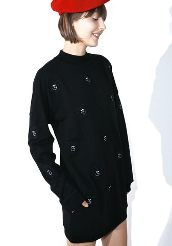 Black Fur Bear Sweatshirt