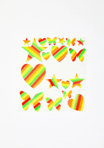 Blacklight Butterfly Body Stickers