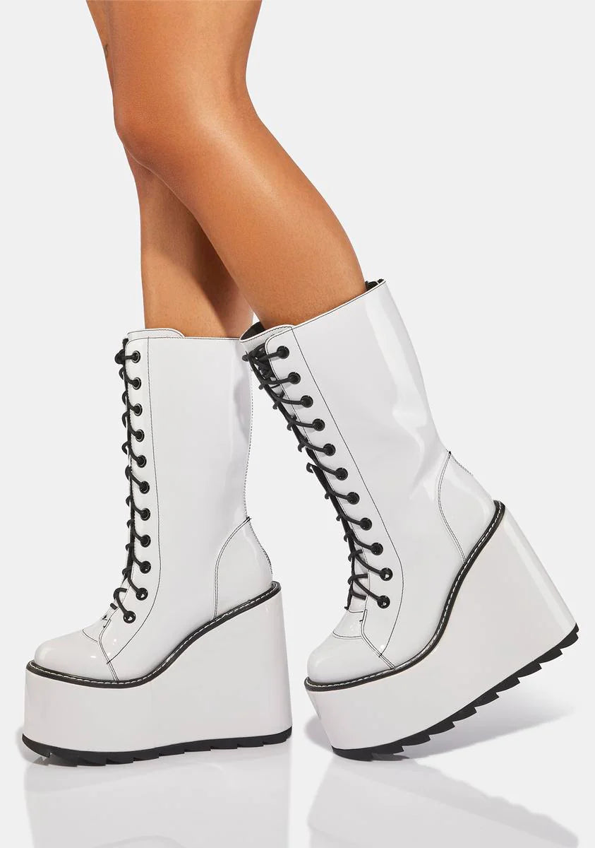 White Dune Platform Boots
