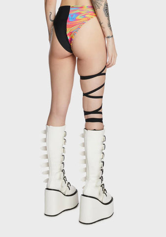 All The Glow Leg Tie Shorts