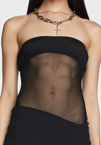 Noir Sunset Date Mini Dress