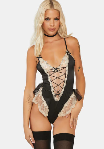 Nearly Exhausted Lace-Up Teddy