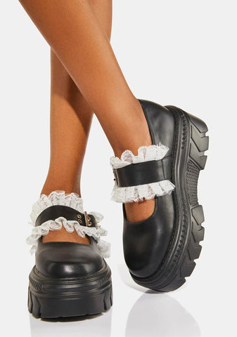 Rococco Corsage Platform Mary Janes