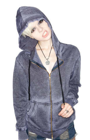 Moon Child Love Story Hoodie - Light Red