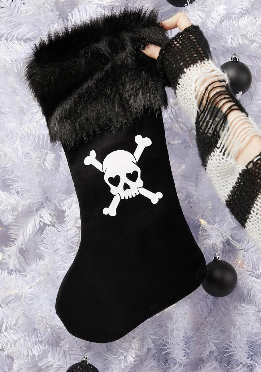 Jolly Grim Skull Stocking