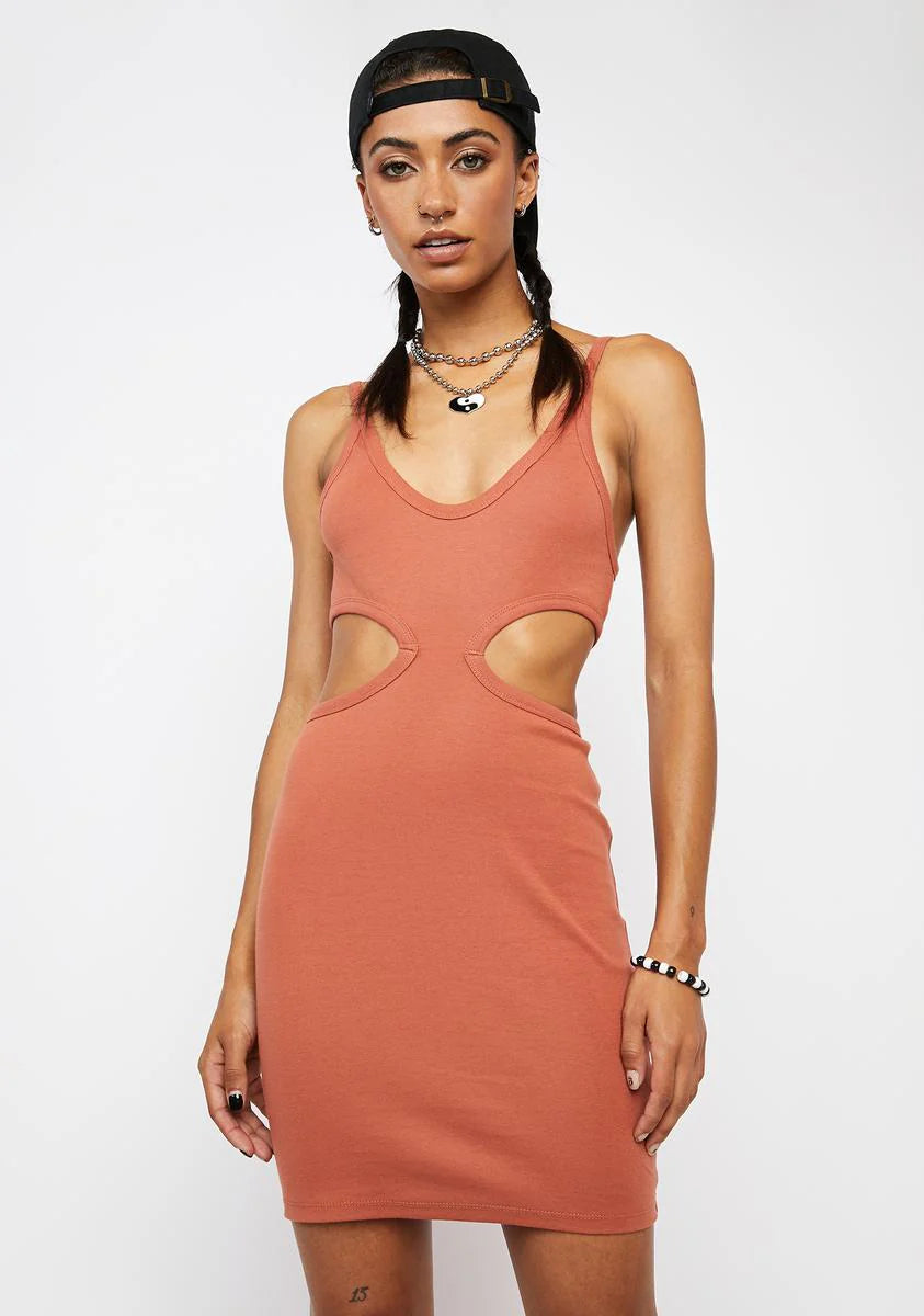 Rib Cedar Han Bodycon Dress