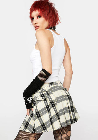 Crime Time Plaid Mini Skirt