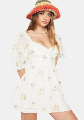 Yolanda Puff Sleeve Mini Dress