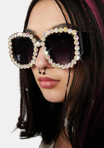 Bling It In Rhinestone Sunglasses