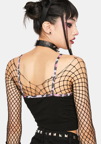 Don't Cross Meow Crop Top