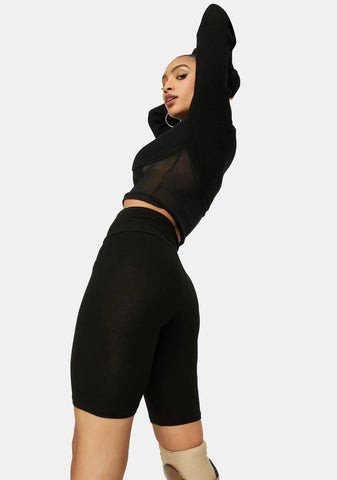 It's Pure Fate Mid-Waist Biker Shorts