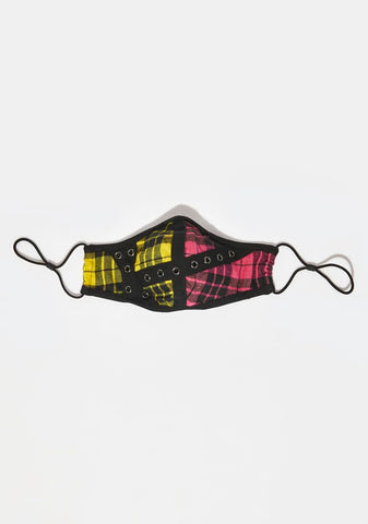 Plaid Punk Face Mask