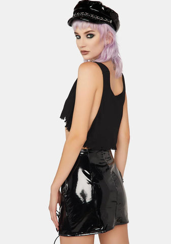 Total Dominance Patent Mini Skirt
