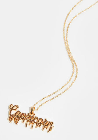 Drippin' Glow Capricorn Necklace