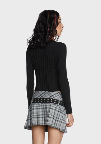 Skatin' The Rules Crop Cardigan