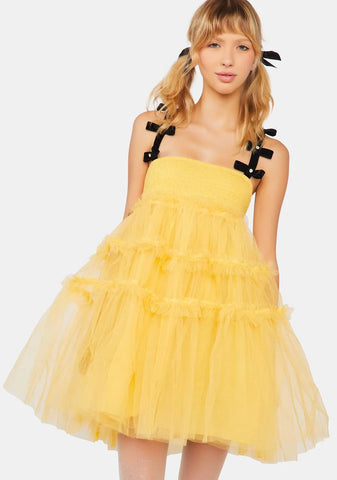Moonlight Meadow Tulle Mini Dress
