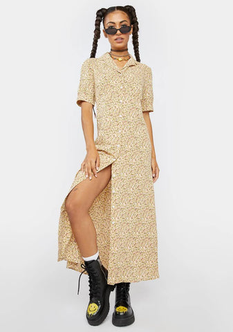 Honey Starstruck Meadow Midi Shirt Dress