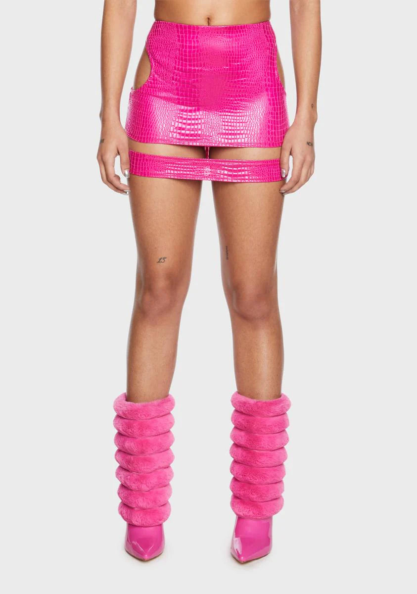 Socialite Behavior Cut-Out Mini Skirt
