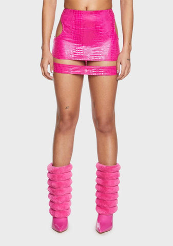 Socialite Behavior Cut-Out Mini Skirt